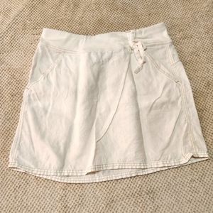 Athleta White Linen Summer Skirt